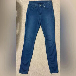 7 for All Mankind Mid Rise Skinny Jeans Women’s Size 25 Blue Medium Wash GUC